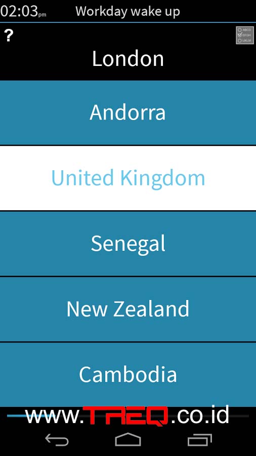 Aplikasi Alarm Android "I Can't Wake Up!" TREQ Tablet dan